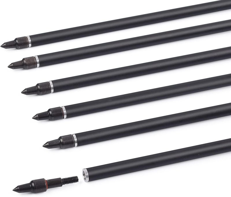 TY Archery Carbon Arrow Archery 26 28 30inch Hunting Target Practice Arrows for Compound & Recurve Bow Spine 500 with Removable Tips (Pack of 12) - Image 4